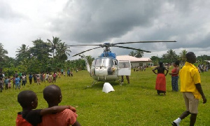 The aircraft landed on the school compound after it developed a mechanical fault