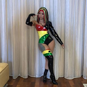 Cardi B in her clinging bodysuit