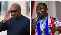 John Dramani Mahama (left) and Kwabena Frimpong (right)