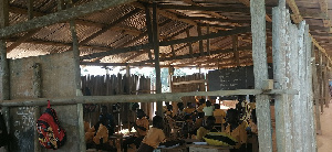 Some students of this school stay at home due to the deplorable nature of the building