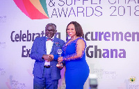 Sarah Adwoa Safo receiving the award