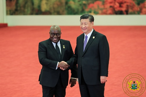 President Akufo-Addo with President of China, Xi Jinping