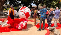 Unveiling of the globe statue by FIG at the Burma Camp Service School