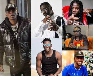 A photo grid of Ghanaian artistes