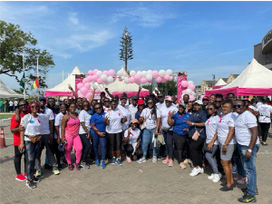 Participants of the walk captured in a photo