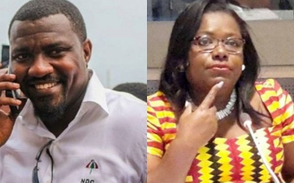 John Dumelo (L) and Nana Oye Lithur (R)