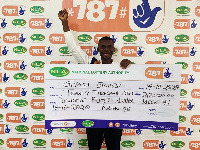 Gyasi Ernest wins GHS 20,000 787-NLA cash prize