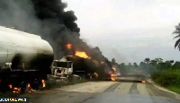 Security operatives destroy di three tankers for allegedly carrying illegally refined diesel