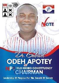 Dr. Gabriel Odeh Apotey is now NPP's Constituency Chairman at Yilo Krobo