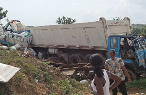 The accident involved  KIA Rhino and a Tipper Truck