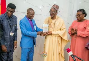 Alban Bagbin (second From The Left) Bing Presented With The Defender Of Faith Award