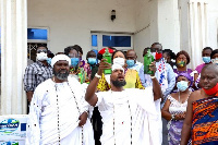 Mrs Akufo-addo paid a courtesy call on the chiefs and people of Osu, Teshie, and Nungua