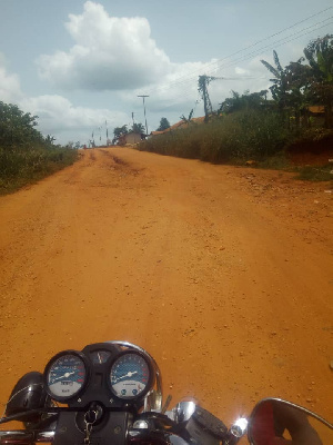 The contractor working on the Berekum township roads is said to have abandoned his work