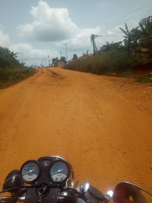 The contractor working on the Berekum township roads is said to have abandoned his work