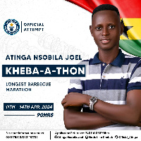 Atinga Nsobila Joel is set to undertake the attempt from April 11 to April 14 at Legon City Mall