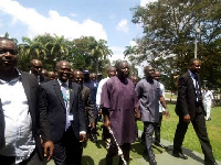 Asantehene Otumfuo Osei Tutu II led a delegation to inspect the state of property at the school