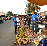 Some traders invaded the streets near markets in the Tema Metropolis