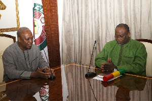 Ekwow Spio-Garbrah(right) with former President John Mahama