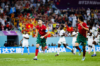 Ronaldo wheels away after scoring the contested penalty