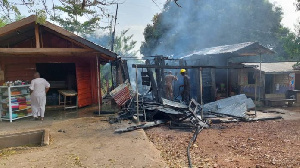 The shop was razed down by the fire