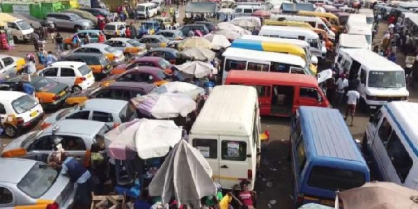 A photo of commercial vehicles in a yard