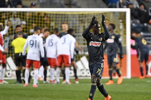 David Accam scored his first goal of the season for Philadelphia Union