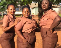 Some alleged teachers wearing the GES uniform