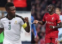 Asamoah Gyan and Sadio Mane