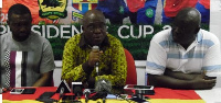 GHALCA chairman, Kudjoe Fianoo (with the microphone)