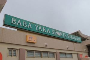 Signage at the Baba Yara Sports Stadium