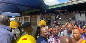 Vice President Dr. Mahamudu Bawumia and Samira Bawumia with other government officials