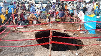 The gully on the CBD road of Kumasi