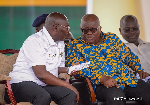 President of Ghana, Nana Addo Dankwa Akufo-Addo with his vice, Dr Bawumia