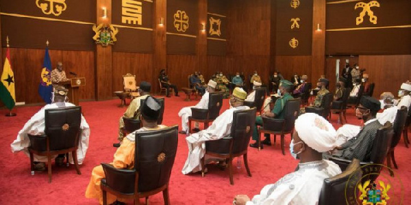 President Akufo-Addo meeting with some stakeholders at the Jubilee House