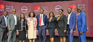 Officials of Absa Bank Ghana and Mastercard Foundation