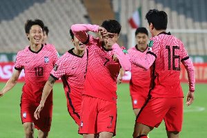 South Korea captain,  Son Heung-min celebrating a goal