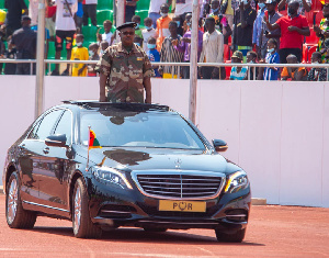 Guinea-Bissau president Umaru Sissoco Embalo during 2021 independence parade