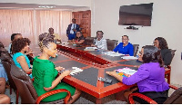 Gloria Akuffo in a photo with members of ABWA New York and senior officials of Ministry of Justice