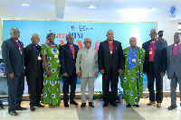 The Moderator (fourth right) made these remarks at the 2022 “Synod” meeting held in Accra