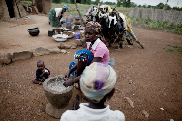 File photo of victims living in the camp