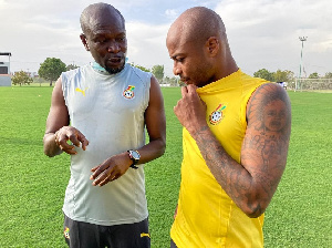 Black Stars skipper Dede Ayew and Head Coach Charles Akonnor