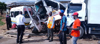 The accident occurred around 2:30 PM when a truck traveling from Accra to Kumasi