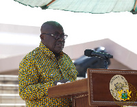 President Nana Addo Dankwa Akufo-Addo speaking at luncheon for snr citizens on Founders' Day