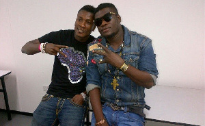 Asamoah Gyan with Castro