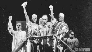 File photo: Kwame Nkrumah declaring Ghana as an independent nation in 1957