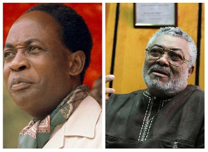 Dr Kwame Nkrumah and former president Jerry John Rawlings