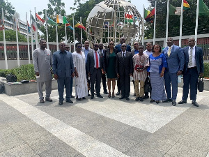 The delegation from the Burkinabe organizations in a photo