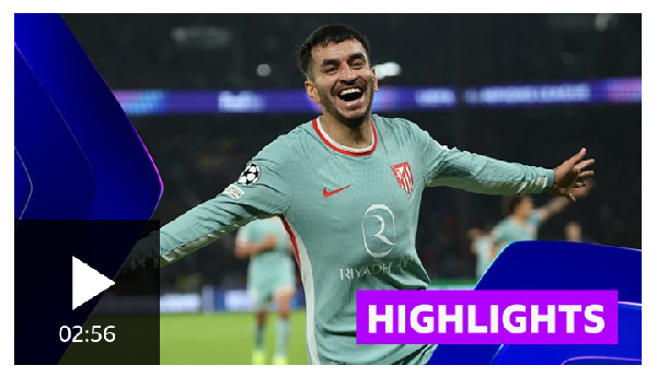 Champions League highlights: PSG 1-2 Atletico Madrid