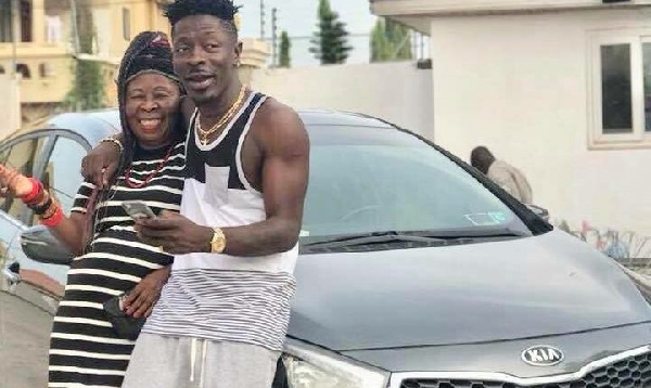 Shatta Wale with his mother