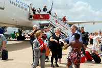 Tourists arrive at Moi International Airport in Mombasa, Kenya (FILE | NMG )